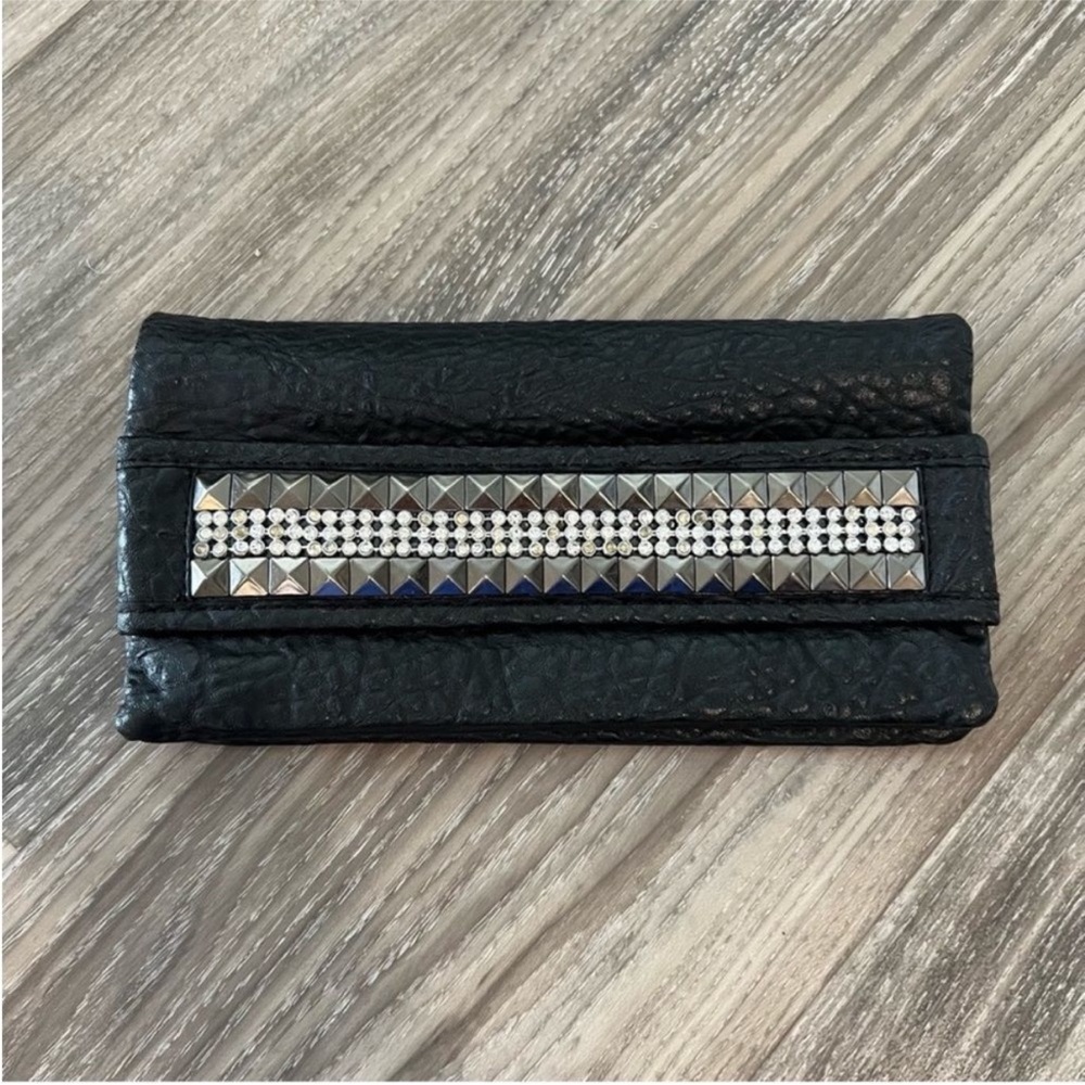 Express Black Crystal Embellished Clutch